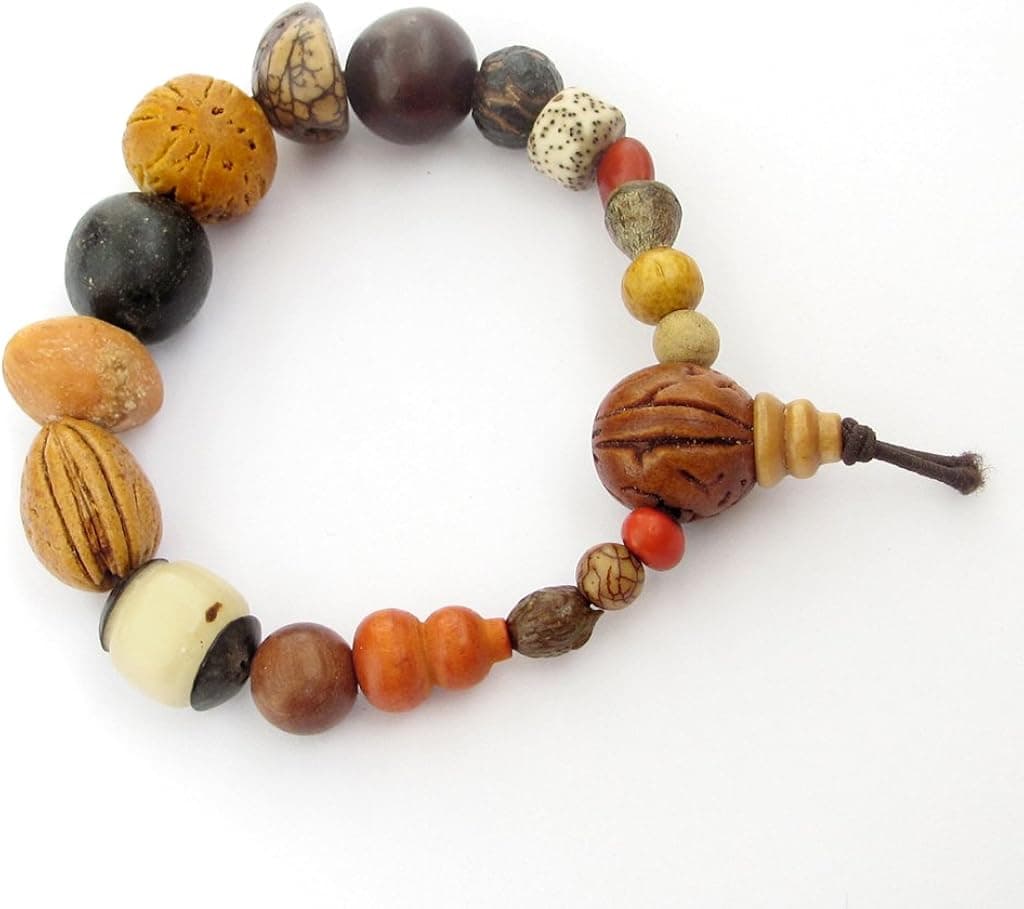 OVALBUY Mixed Seed Beads Tibet Buddhist Prayer Bracelet Mala