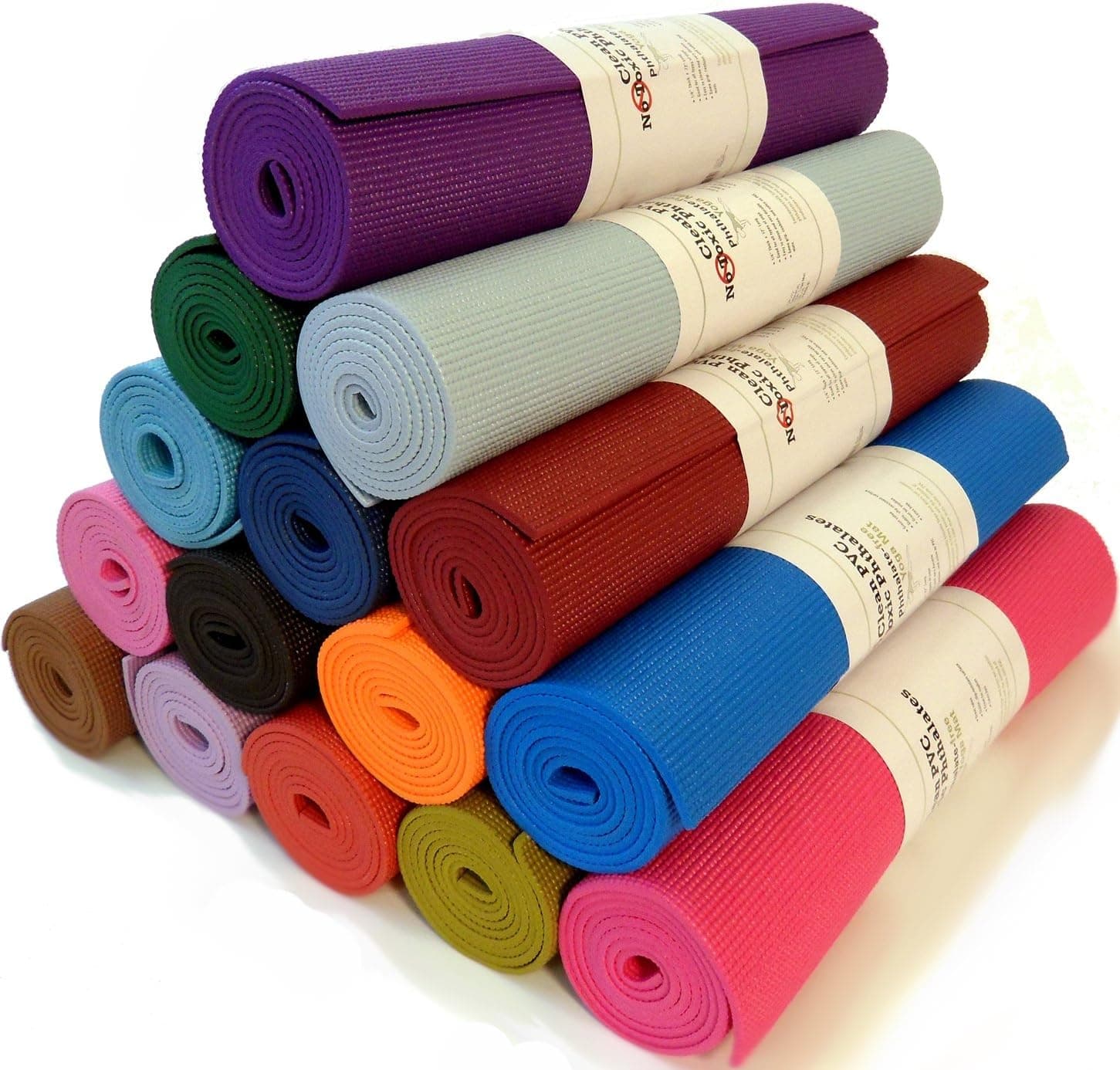 Yoga Monster Mat 1/4"x72" Extra Thick 17 Colors SGS Approved Non-Toxic PER No Phthalates or Latex by Bean Products