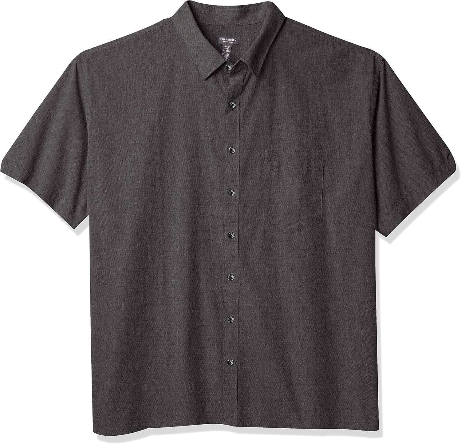 Van Heusen Men's Big & Tall Big and Tall Never Tuck Short Sleeve Button Down Shirt