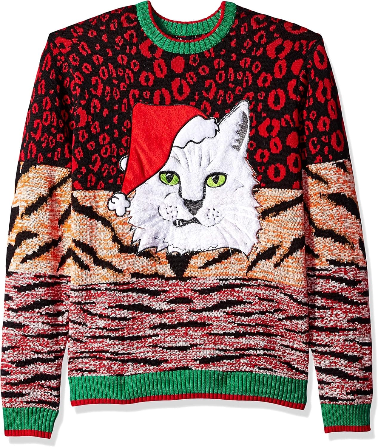 Blizzard Bay Men's Ugly Christmas Sweater Cat