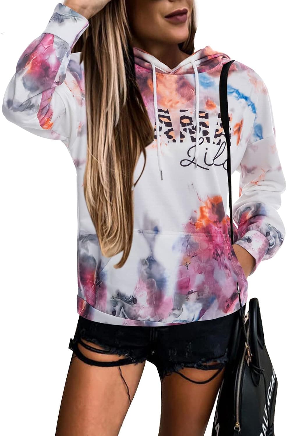 Mama Life Sweatshirt Women Leopard Print T Shirt Mom Mode Lightweight Pullover Blouse Mother Gift Long Sleeve Tee Top