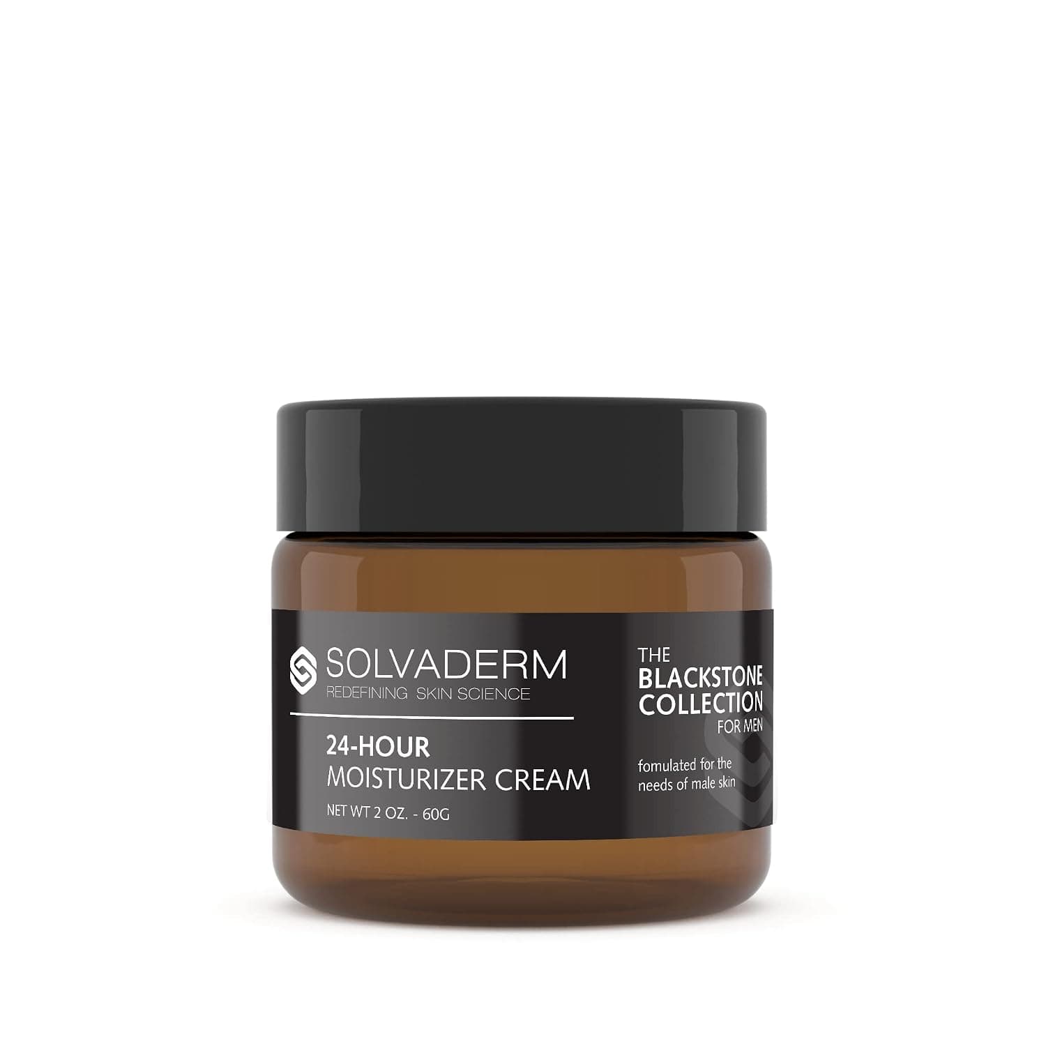 Solvaderm for Men Anti-Aging 24-Hour Moisturizer Cream for Deep Hydration and Antioxidant Support (2 oz / 60g)