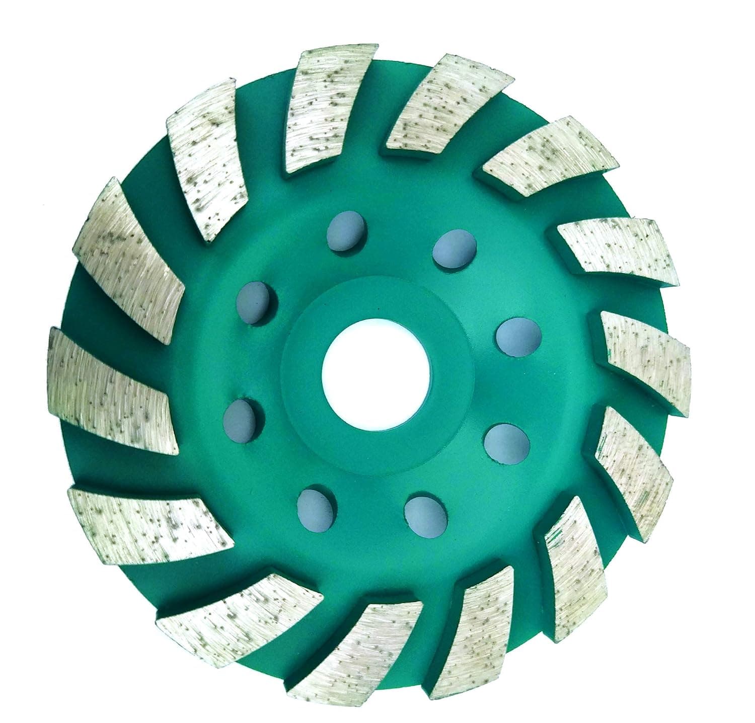 AMÖGEN Diamond Grinding Wheel Turbo 115mm 14-Segment Heavy Duty Turbo Row Diamond Cup Grinding Wheel Angle Grinder Disc for Granite Stone Marble Masonry Concrete