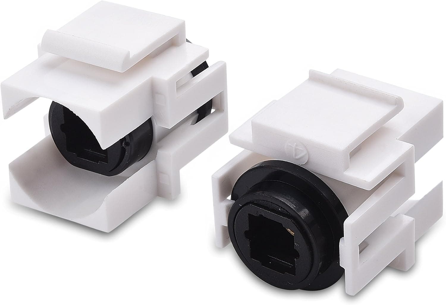 Cable Matters 2-Pack Digital Audio Toslink Keystone Jack Coupler (S/PDIF Coupler up to 30 Feet in Total Length)