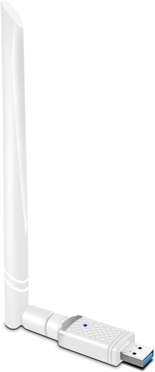 Cardking WiFi Adapter AC1200Mbps USB3.0 WiFi Dongle with 802.11AC Dual Band 2.4GHz/ 5GHz 6dBi WiFi Antenna for Desktop PC Laptop Wireless Network Adapter Windows 10/8.1/8/7/XP Mac 10.6-10.15