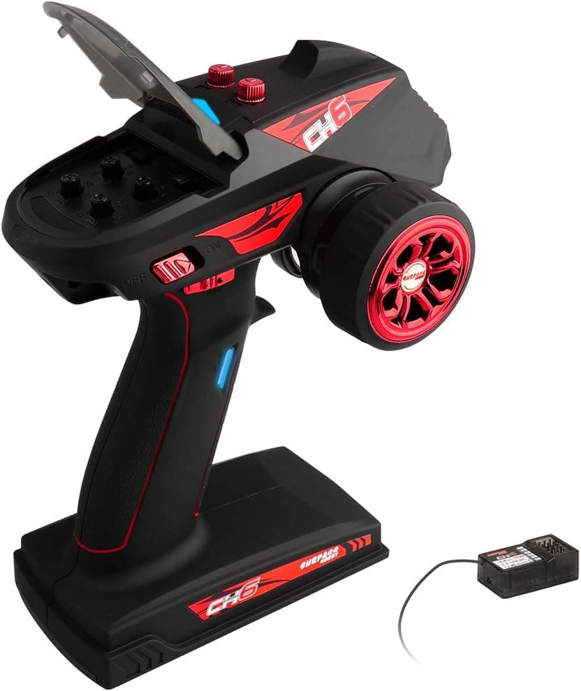 2.4G 6CH RC Transmitter with Receiver Super Response Radio System Transmitter for RC Car Boat Tanks Model
