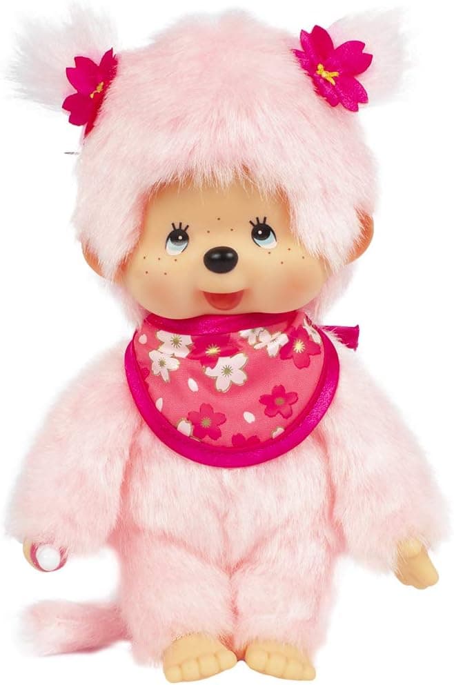 Monchhichi Sakura (Cherry Blossom) Girl Plush Toy - Pink