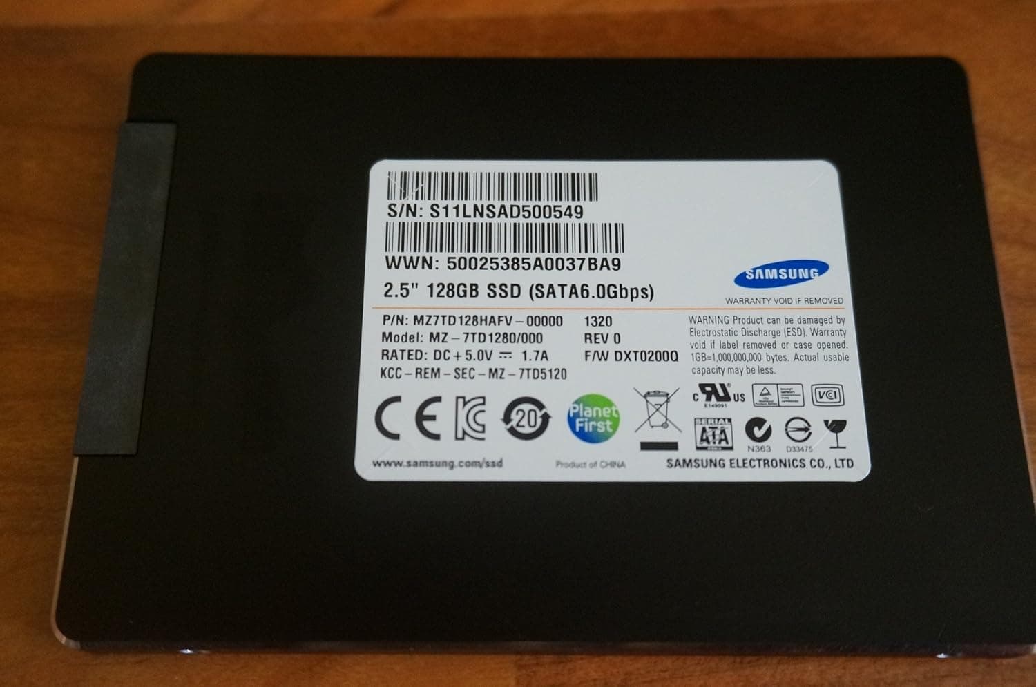 PM841 MZMTD128HAFV 128 GB Internal Solid State Drive