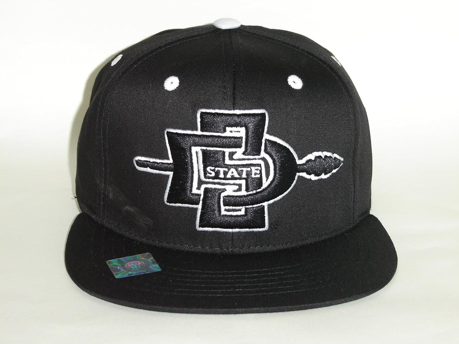 Eclipse NCAA San Diego State Aztecs Retro Logo SD Black 2Tone Snapback Cap Hat