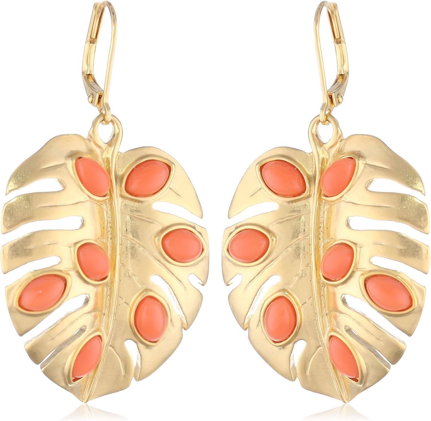 T Tahari"Tahiti" Leaf Drop Earrings