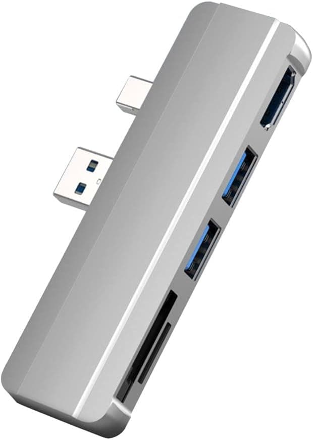 Laptop Docking Station USB 3.0,4K HDMI-Compatible Memory Card Reader Adapter Expander for Laptops