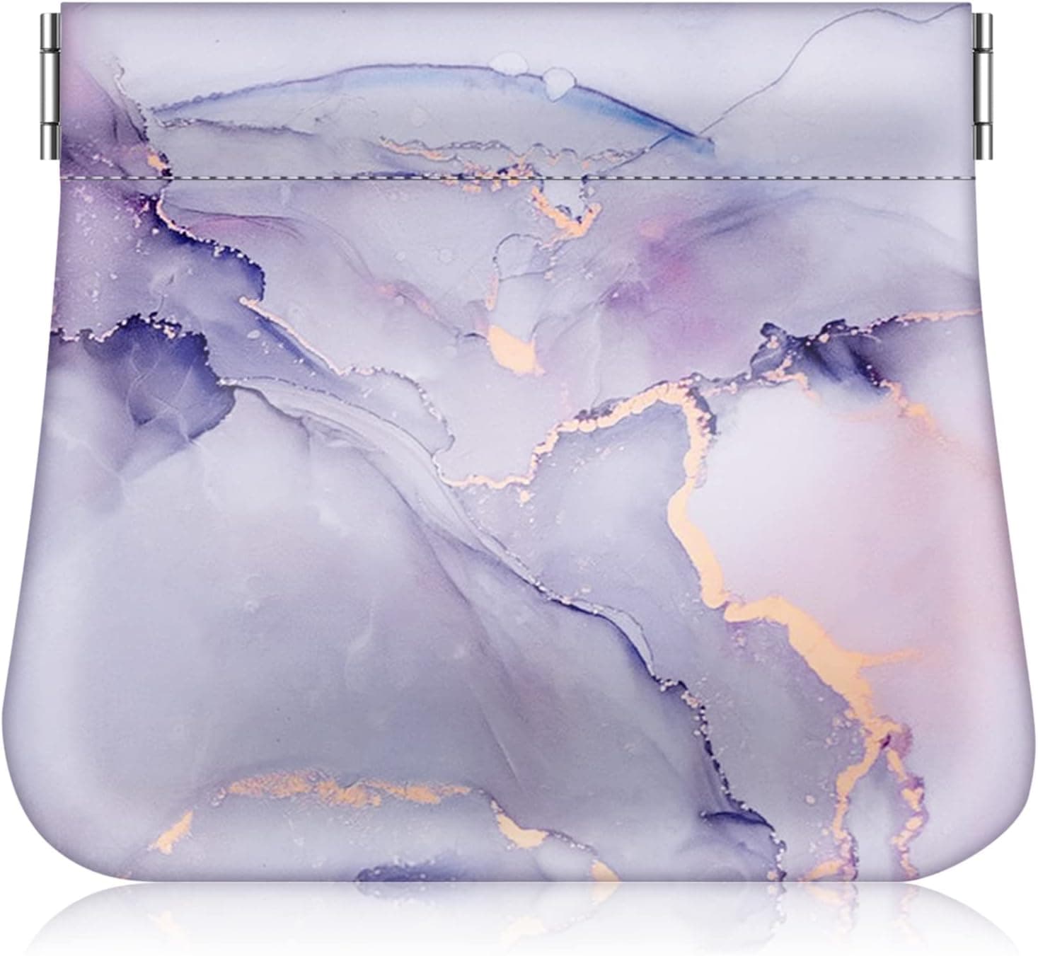 Squeeze Coin Purse, Fintie PU Leather Coin Pouch Change Holder for Woman Girls (Lilac Marble)