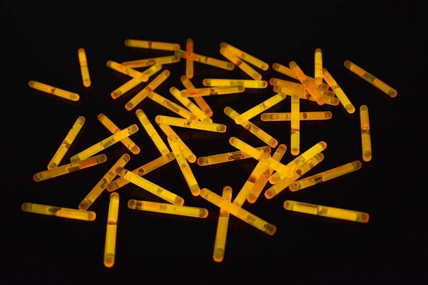 DirectGlow 1.5 inch Mini Glow Sticks (Orange, 50 Count)