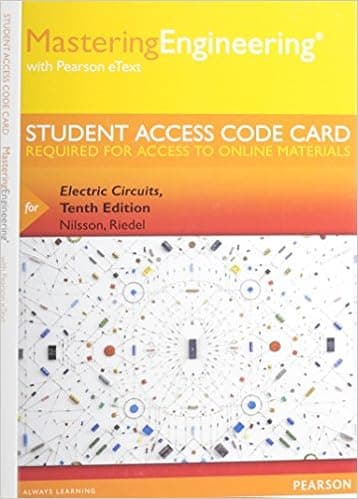 Mastering Engineering with Pearson etext -- Access Card -- for Electric Circuits