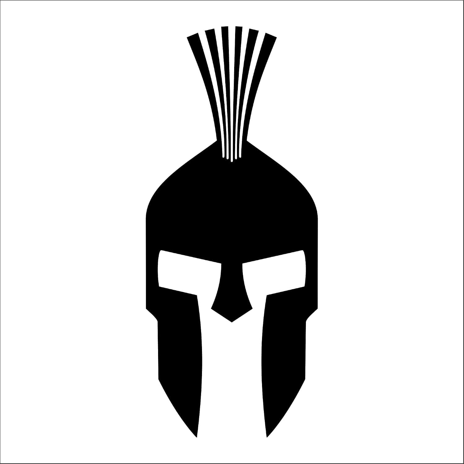 Spartan Helmet Sticker Decal Vinyl Molon Labe #01 - Multiple Sizes and Colors - Die Cut No Background (5" Tall, Black)