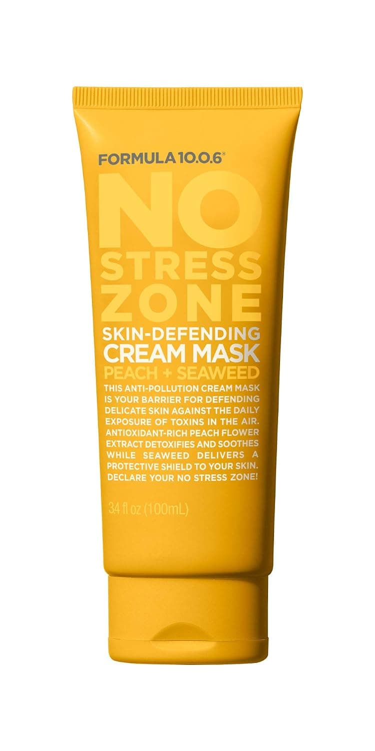 FORMULA 10.0.6 No Stress Zone Skin Defending Cream Mask (3.4 Fl. Oz.) Cream Mask that Defends Against Toxins & Rejuvenates - - Vegan, Paraben-Free, Sulfate-Free, & Cruelty-Free (00482)
