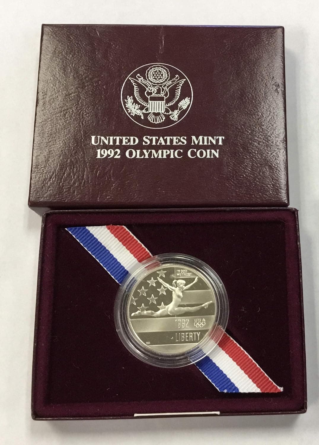 1992 S Olympic Gymnnast commemorative .50 Proof Ungraded