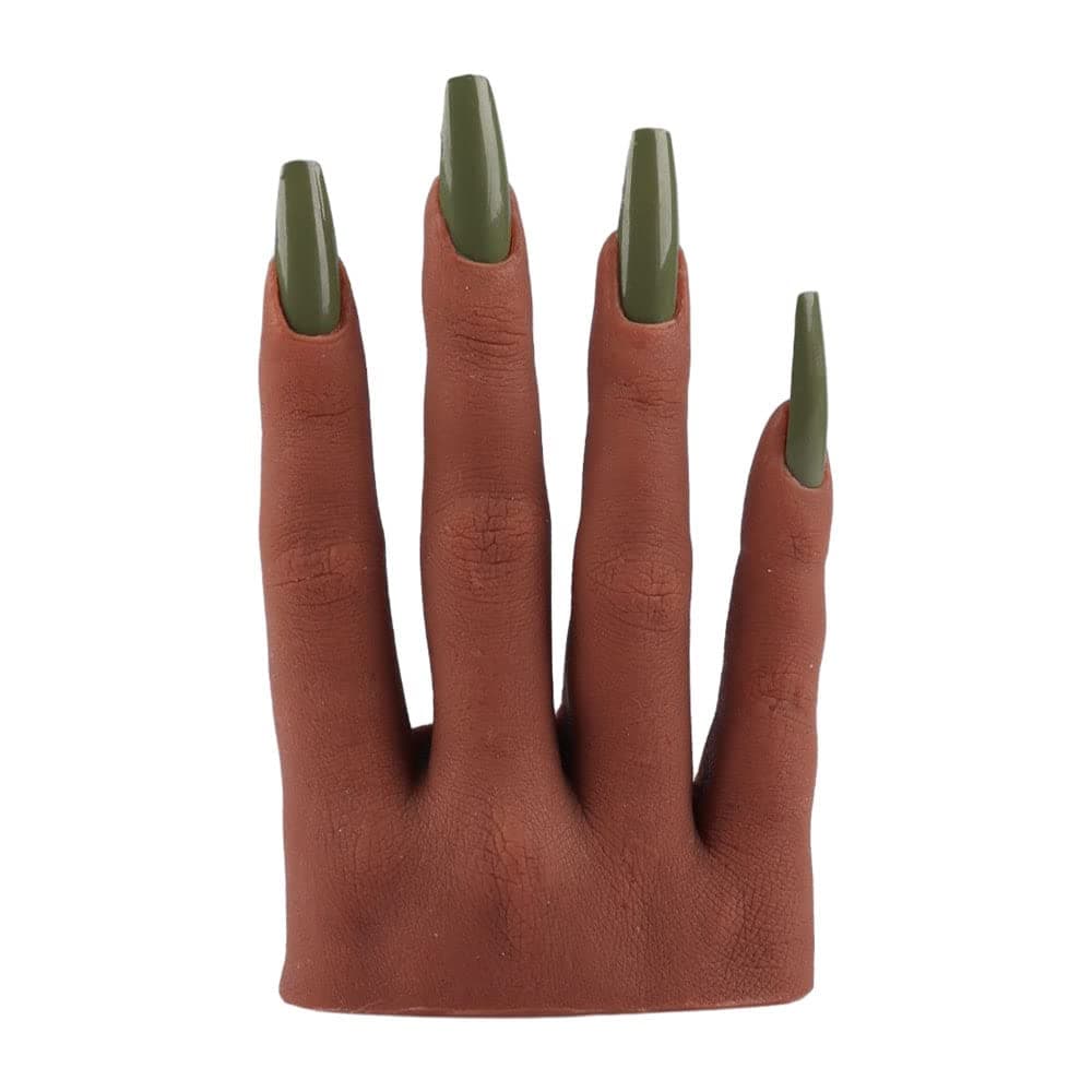 Silicone Practice Half Hand for Acrylic Nails, Poseable Half Hand for Practicing Nail Art, Acrylic, Gel Techniques - Flexible, Reusable, Realistic