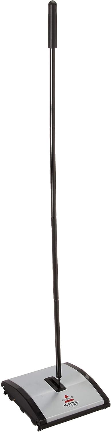 Bissell Natural Sweep Carpet and Floor Sweeper with Dual Brush Rotating System and 4 Corner Edge Brushes, 92N0A (Renewed)
