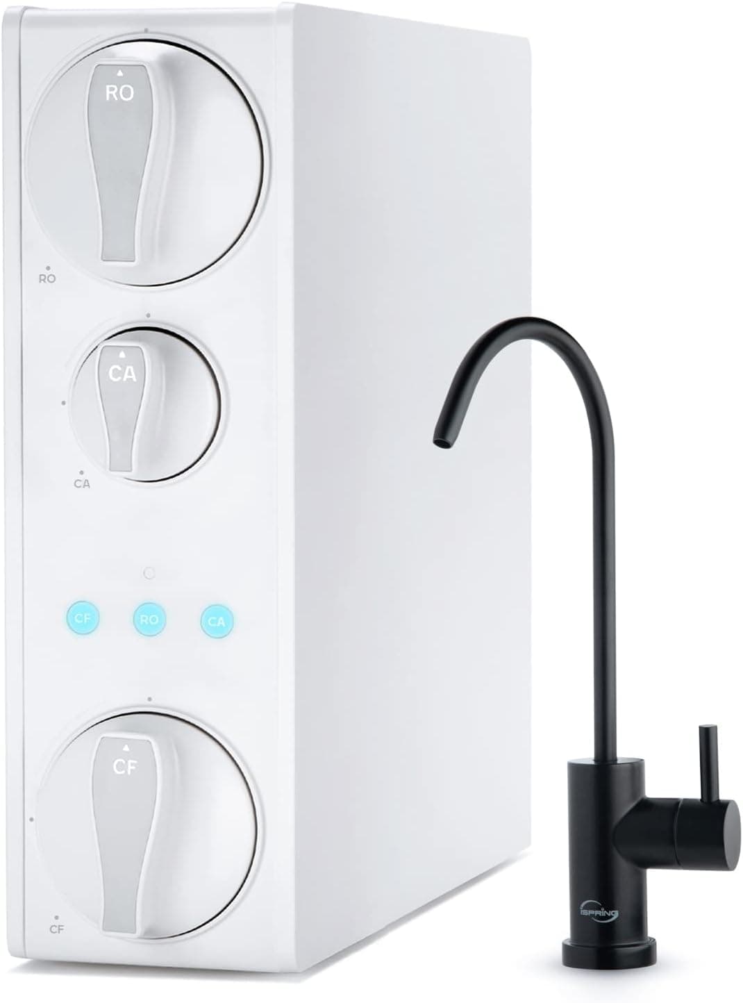 iSpring RO500AK-ORB Tankless RO Reverse Osmosis Water Filtration System, 500 GPD Fast Flow with Natural pH Alkaline Remineralization, Oil Rubbed Faucet, 2:1 Pure to Drain Ratio, White