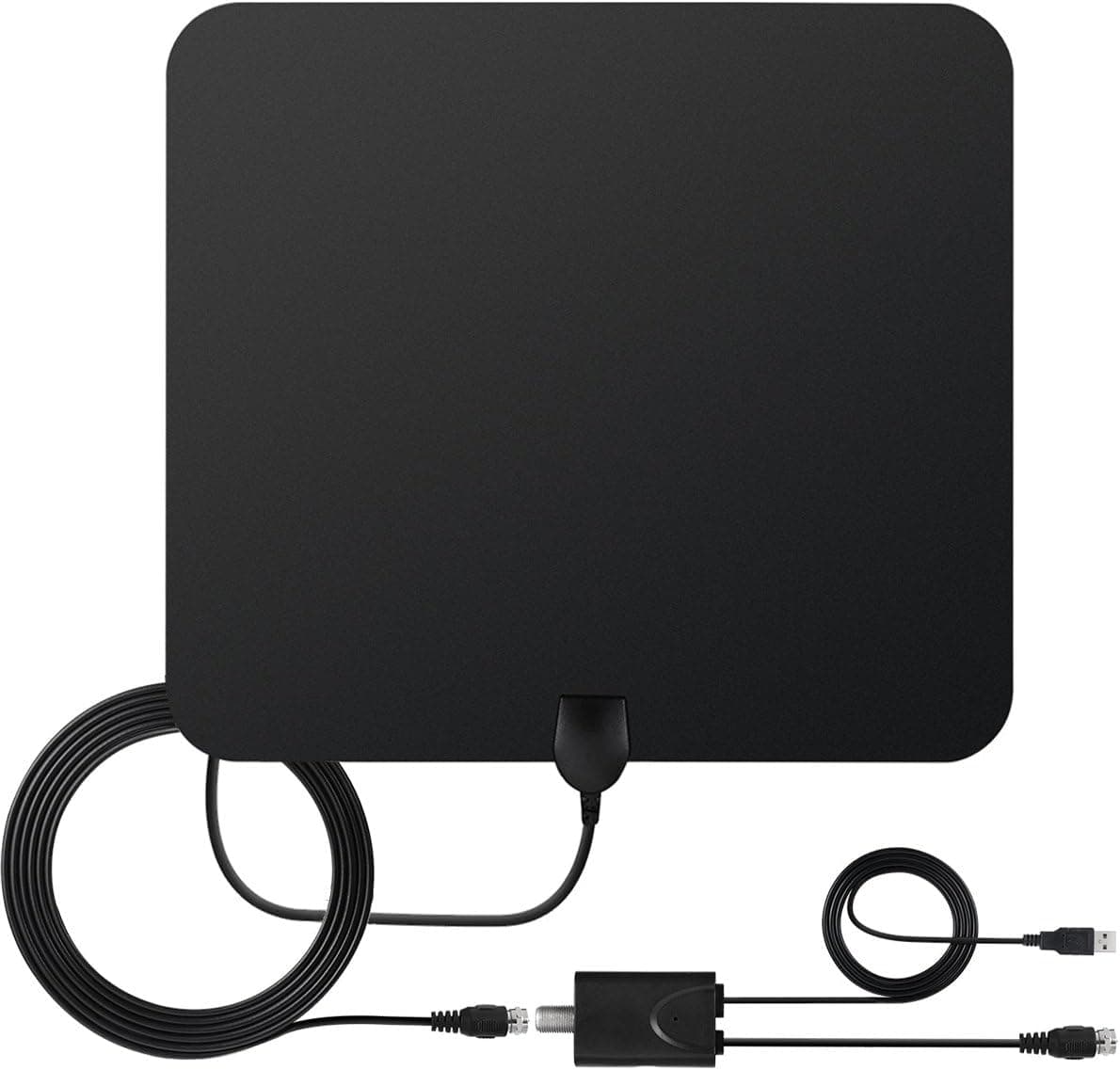 TV Antenna, Bestrillion Digital Indoor TV Antenna for 50 Miles 1080P HDTV Antenna - Detachable Amplifier Signals Booster with 10 Feet Highest Performance Coaxial Cable - Sliver Board Inside