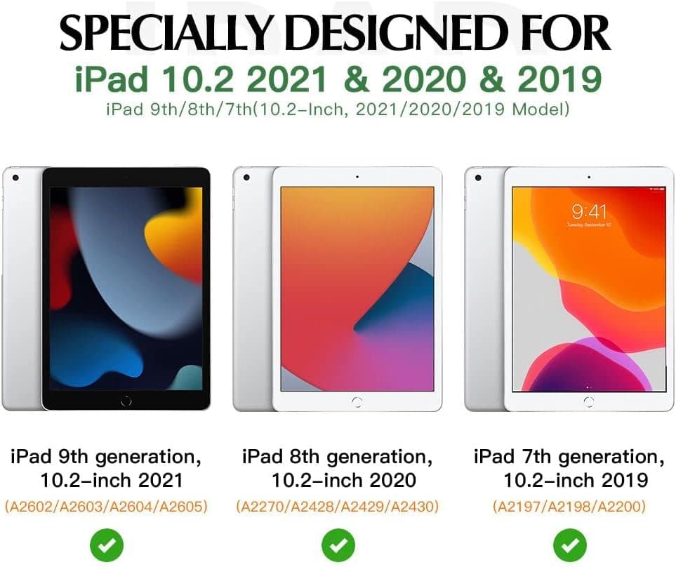 Dadanism iPad 9th/8th/7th Generation Case iPad 10.2 Inch (2021/2020/2019Model) Case,[Flexible TPU Translucent Frosted Back] Smart Stand Slim Protective Cover Fit iPad 10.2 inch Tablet, Rose Gold