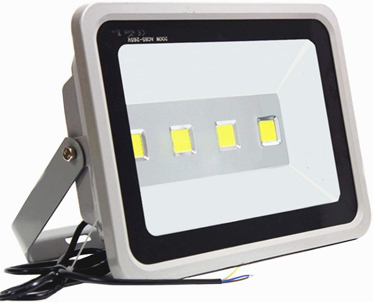 GenericABCDEFG 200W led Flood Light Light Super Bright LED Flood Outdoor 6000K White Flood Light for Garden Garage Playground Lighting 50000 Hours Life