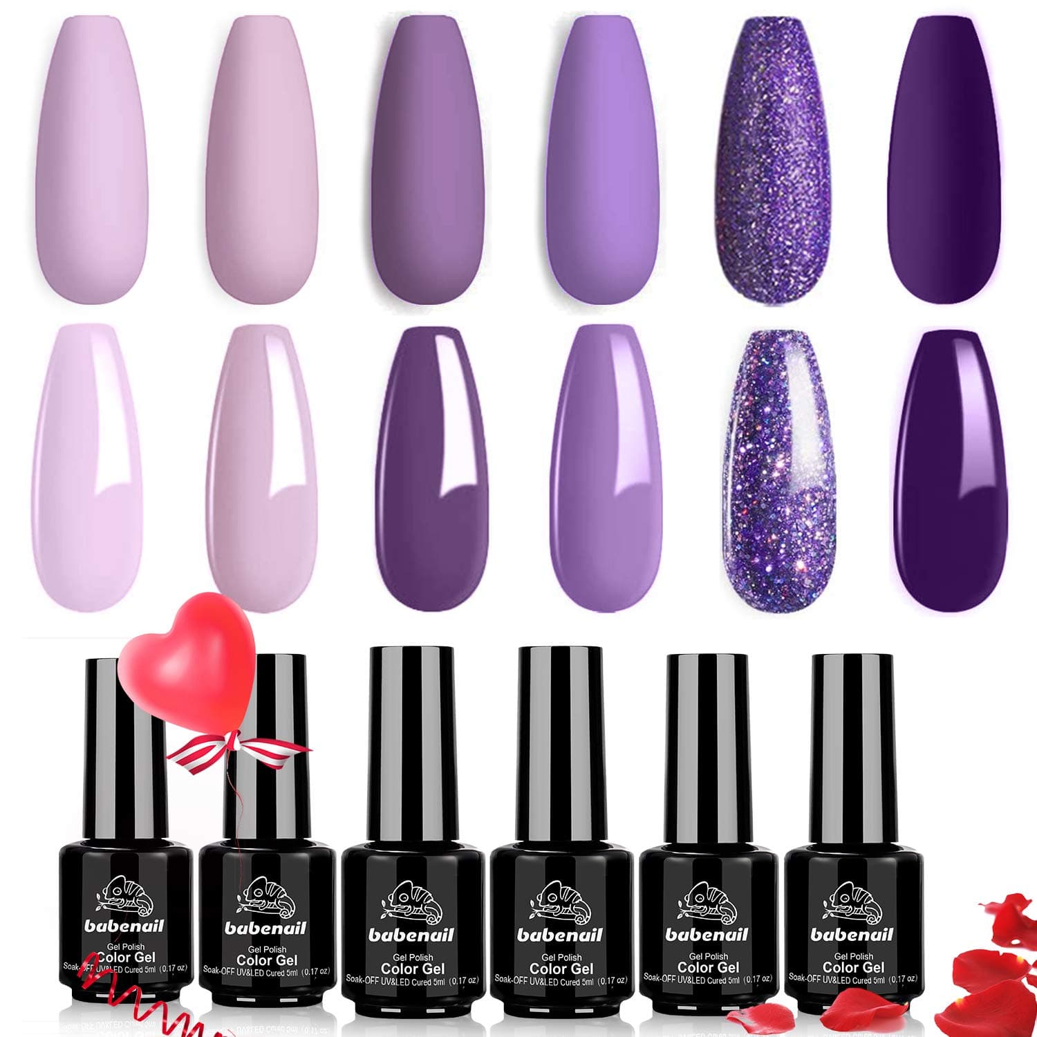 Nail Tips and Glue Gel Kit - BabeNail Gel Nail Kit 600Pcs Square Nail Tips with 15ML 2 in 1 Nail Glue Base Coat and UV Nail Lamp, Gel x Nail Kit for Nail Extension DIY Nail Art Home Acrylic Nail Kit