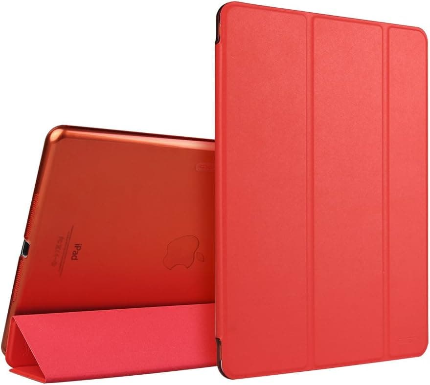 ESR iPad Air Case, Smart Case Cover [Synthetic Leather] Translucent Frosted Back Magnetic Cover with Auto Sleep/Wake Function [Light Weight] for iPad 5 (Classic Red)