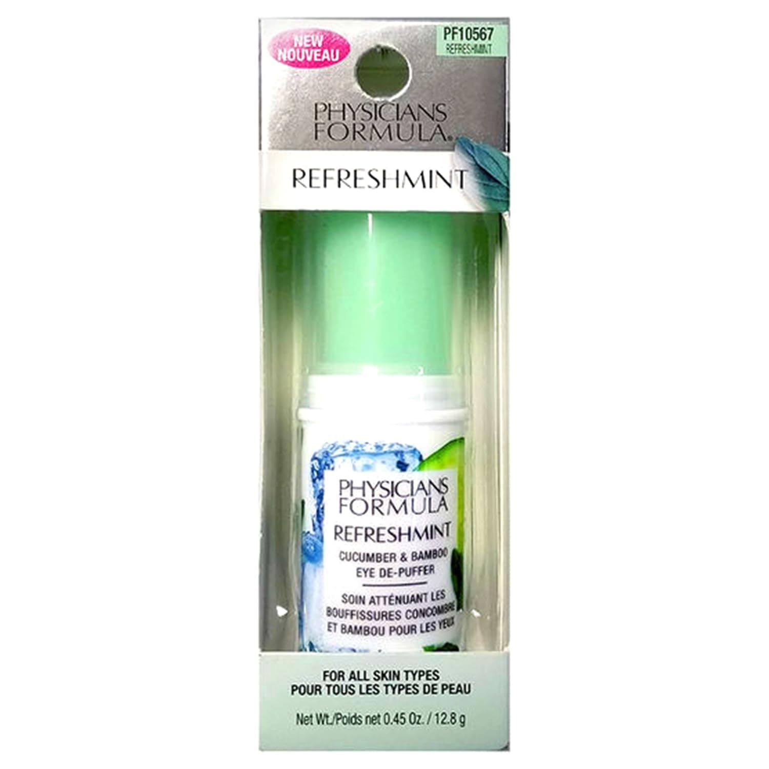 Physicians Formula Refreshment Cucumber Bamboo Eye De-Puffer, PF10567 RefreshMint, 0.45 oz (12.8 g)