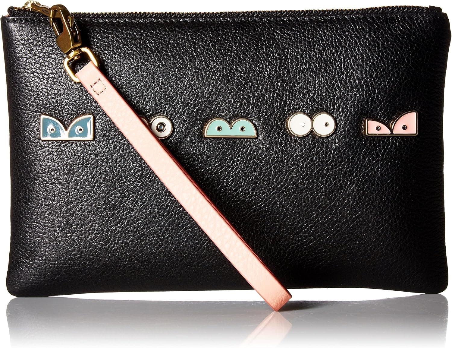 Fossil Women's Leather Wristlet Organization Pouch