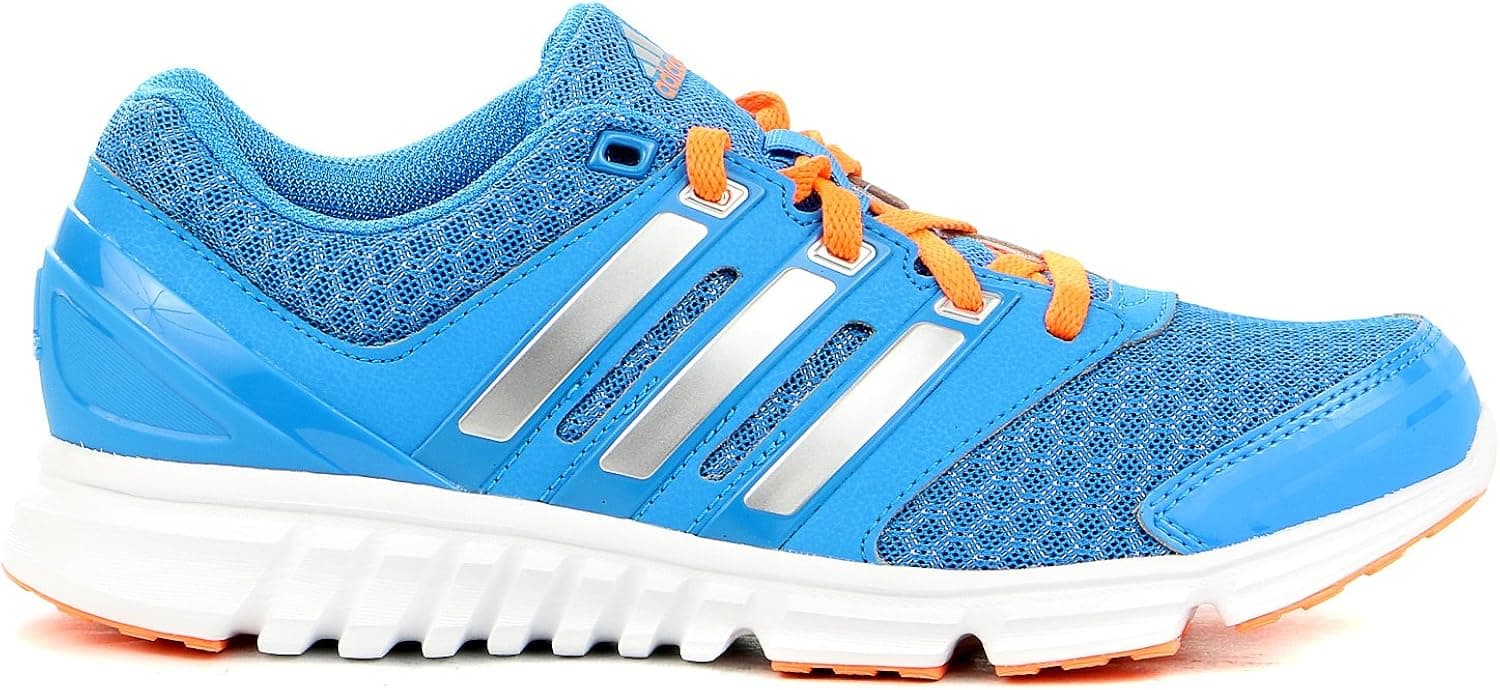 adidas Running Women's Falcon PDX Solar Blue/Metallic Silver/Orange Glow 7.5 B - Medium