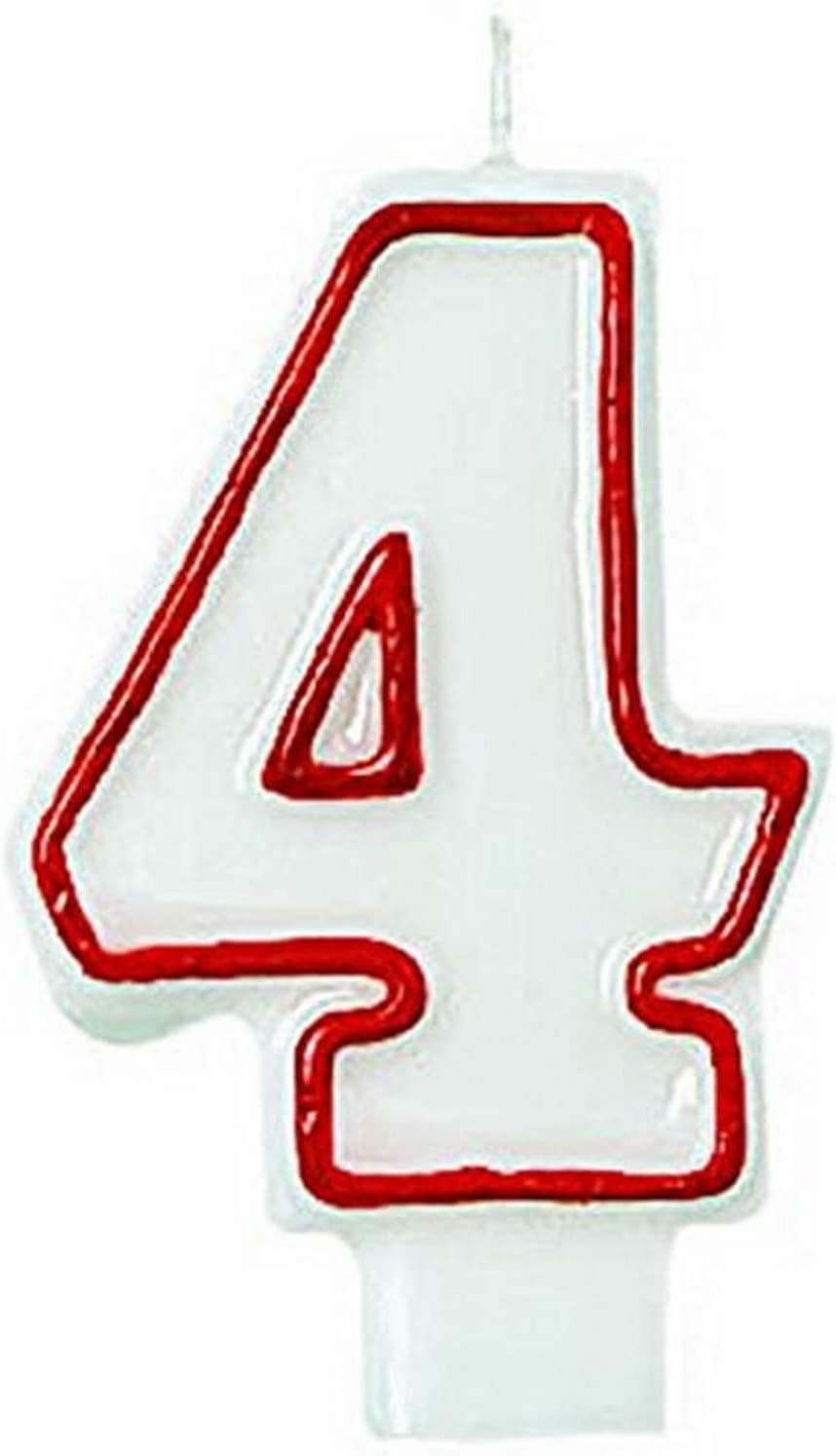 #4 Molded Birthday Candle | Party Supply