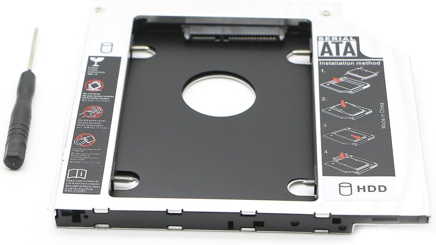 PASOW SATA 2.5" / 9.5mm 2nd Hard Disk Drive Caddy Adapter Special Designed for Apple MacBook pro (13,15,17) SuperDrive MB466LL/A MB207LL/A MB470LL/A MB226LL/A MB724LL/A MB375LL/A