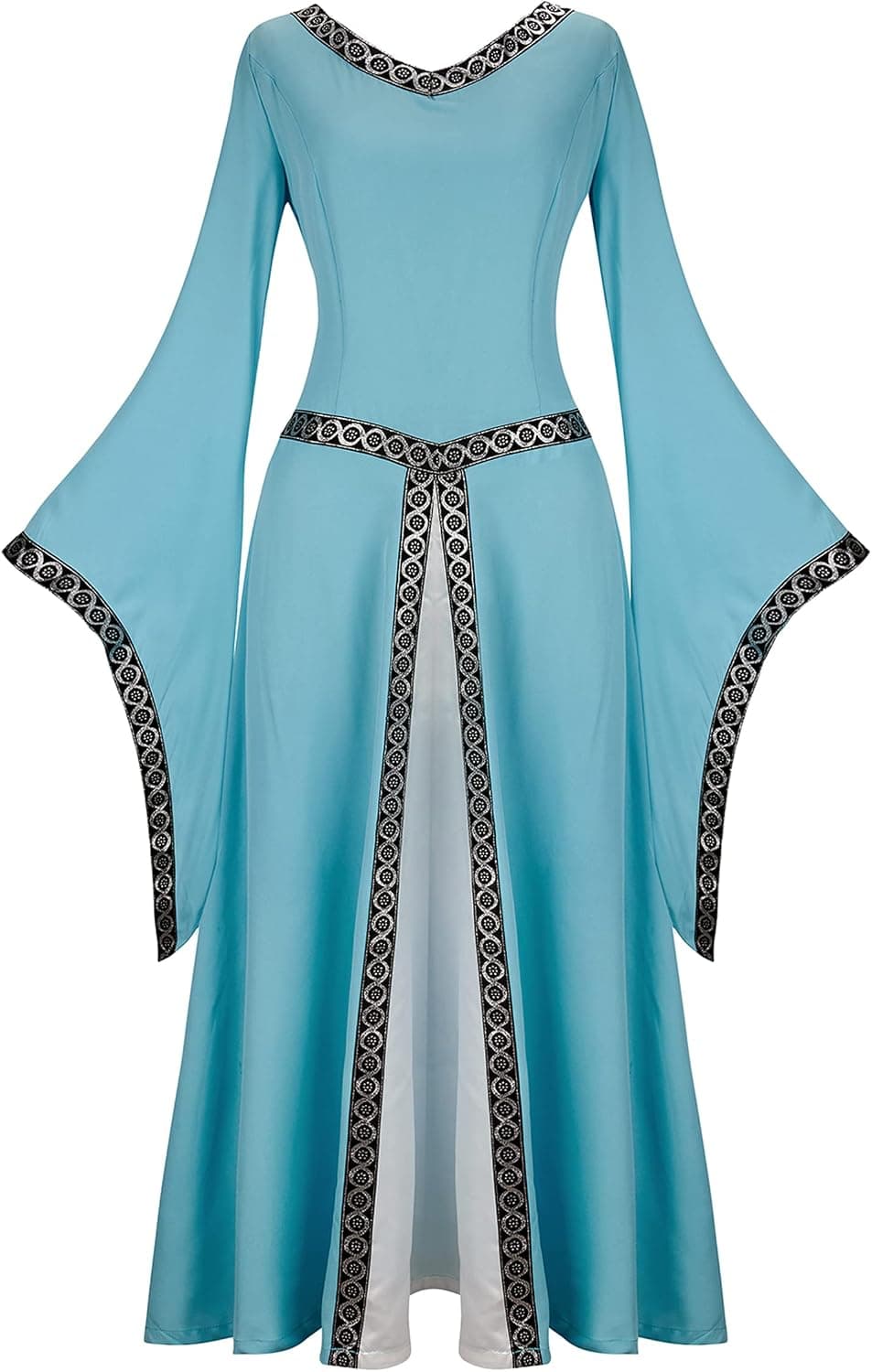 Parlsdy Womens Medieval Dress Victorian Costume Renaissance Long Dress Costumes Irish Over Cosplay Retro Gown