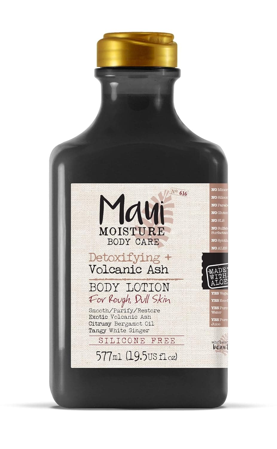 Maui Moisture Body Care Detoxifying Volcanic Ash Body Lotion, 19.5 Fl Oz Bottle (18283)