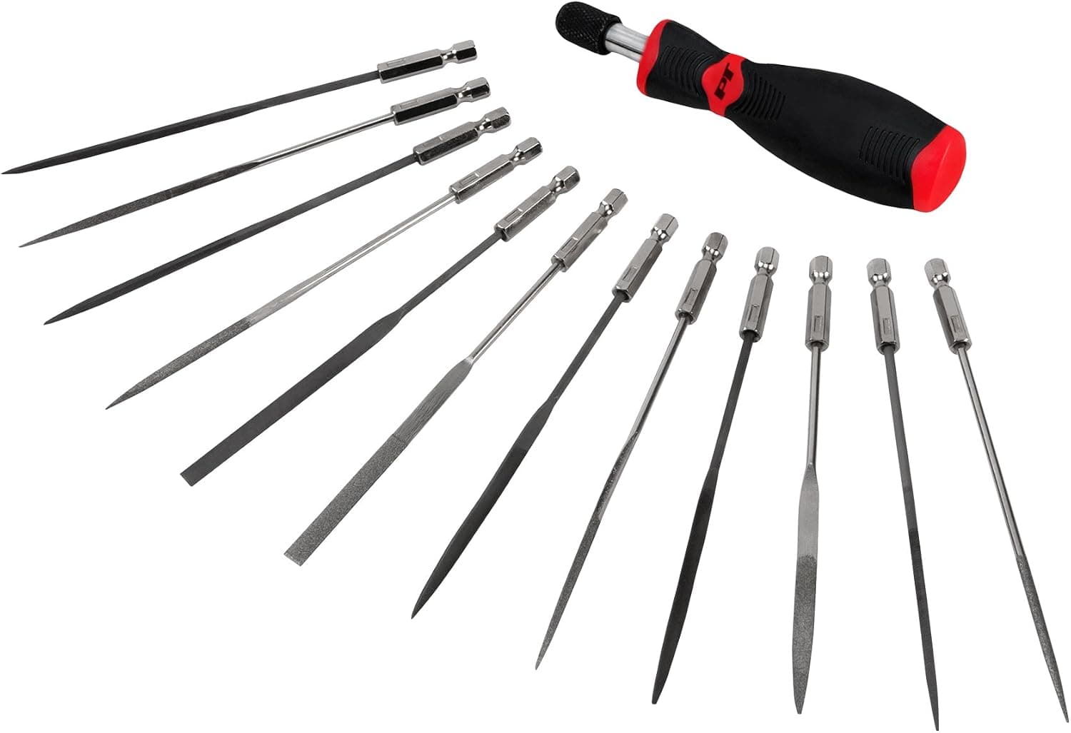 Performance Tool W5391 12Pc Micro File Set - Precision Files for Wood, Metal, and Plastic Working Applications
