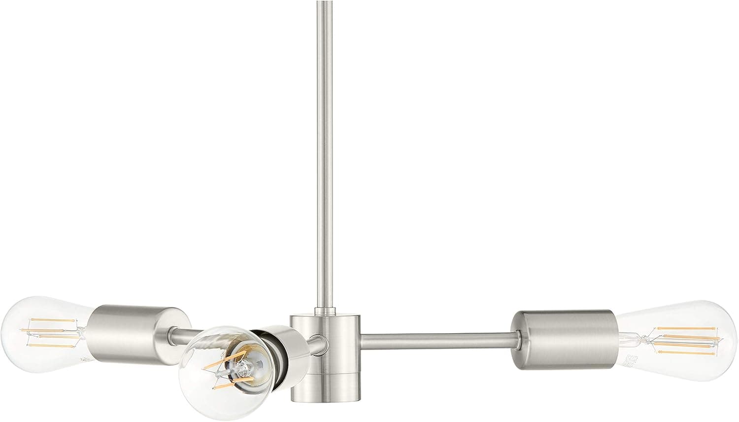 Linea di Liara Geneva 3-Light Pendant Lighting for Kitchen Sputnik Chandeliers for Dining Room Table Mid Century Modern Light Fixture Ceiling Nickel Sputnik Light Fixture, Bulbs Included, UL Listed