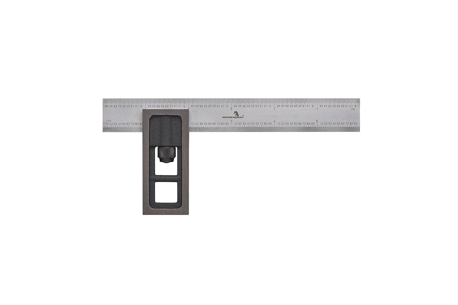 WORKHORSE 3049.25014734 Certified HiPrecision Double Square, 6" Rule Blade x English/Metric Graduations, 2 Piece