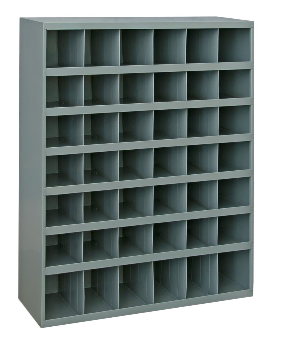 Durham 360-95 Gray Cold Rolled Steel 42 Opening Bin with Slope Self Design, 33-3/4" Width x 42" Height x 12" Depth