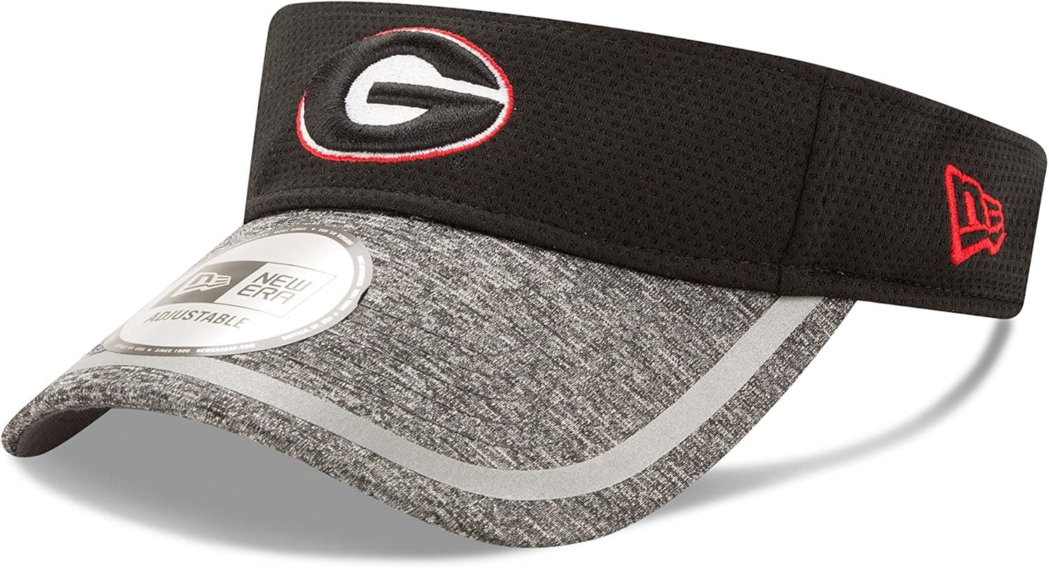New Era NCAA Georgia Bulldogs Adult NE16 Training Visor, One Size, Black