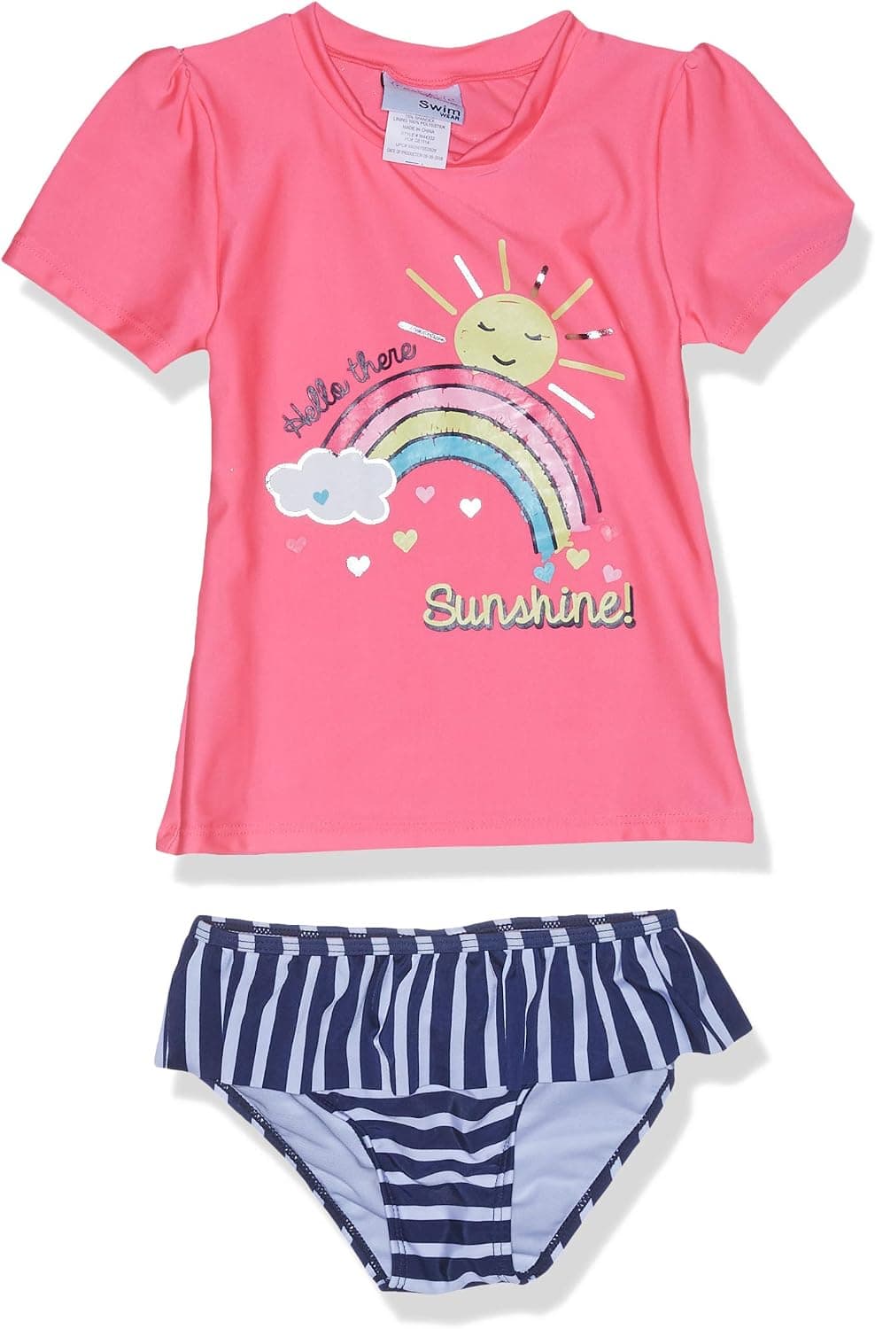 Freestyle Revolution Girls' Hello Sunshine Rash Guard2pc Set Swimwear