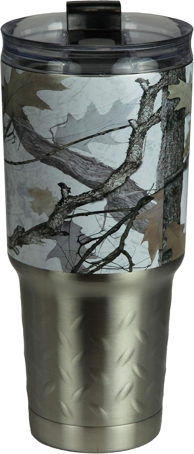 Rivers Edge Products 32 Oz Insulated Tumbler, Leak Proof Stainless Steel Tumbler With Lid, Spill Proof Tea, Soda, Cocktail, or Coffee Tumbler, To-Go Portable Travel Cup