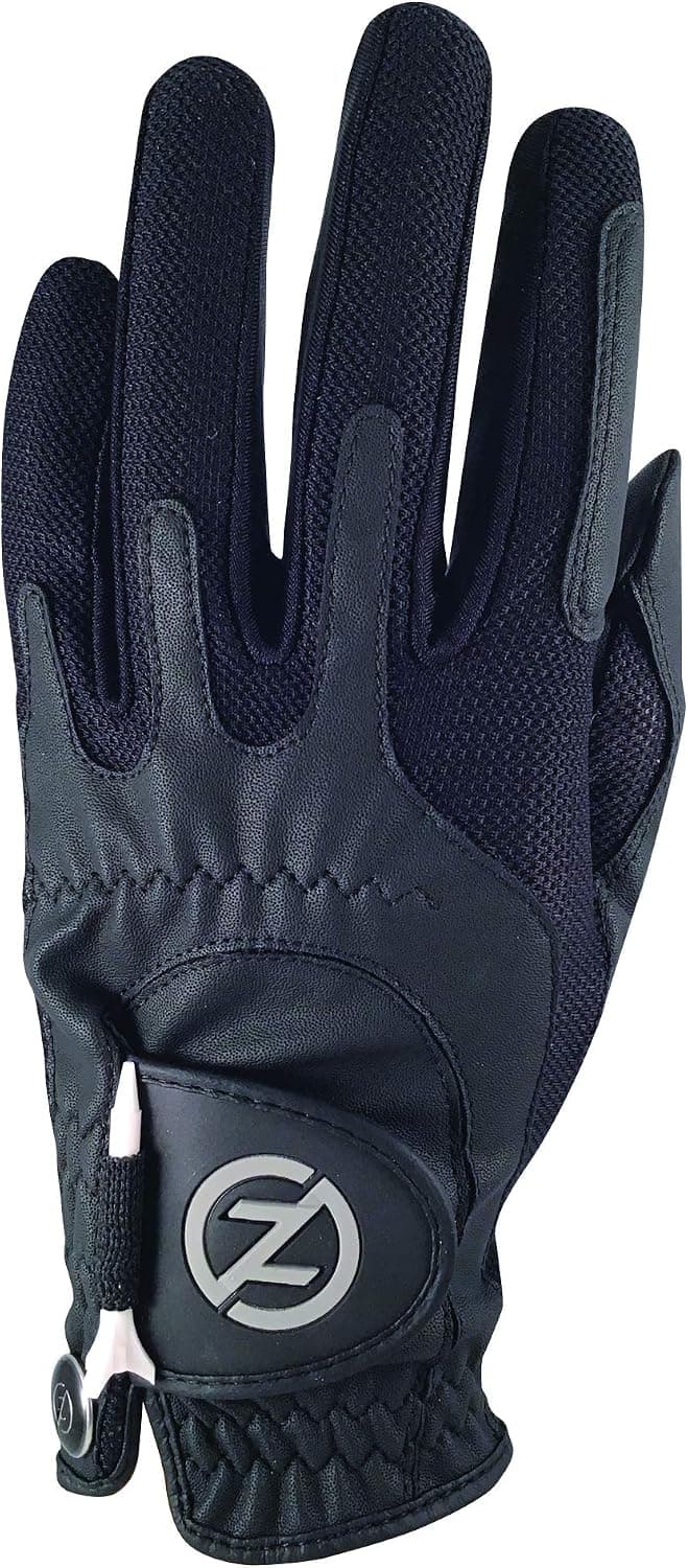 Zero Friction Men's Compression-Fit Synthetic Golf Glove, Universal Fit One Size