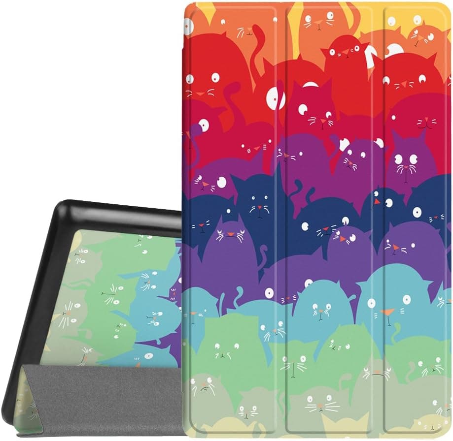 Fintie Slim Case for Amazon Fire HD 8 Tablet (7th and 8th Generation Tablets, 2017 and 2018 Releases), Ultra Lightweight Slim Shell Standing Cover with Auto Wake/Sleep, Totoro