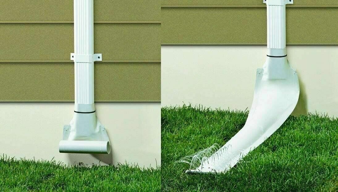 Extension Drain Away DE46WH White Automatic Downspout Extender