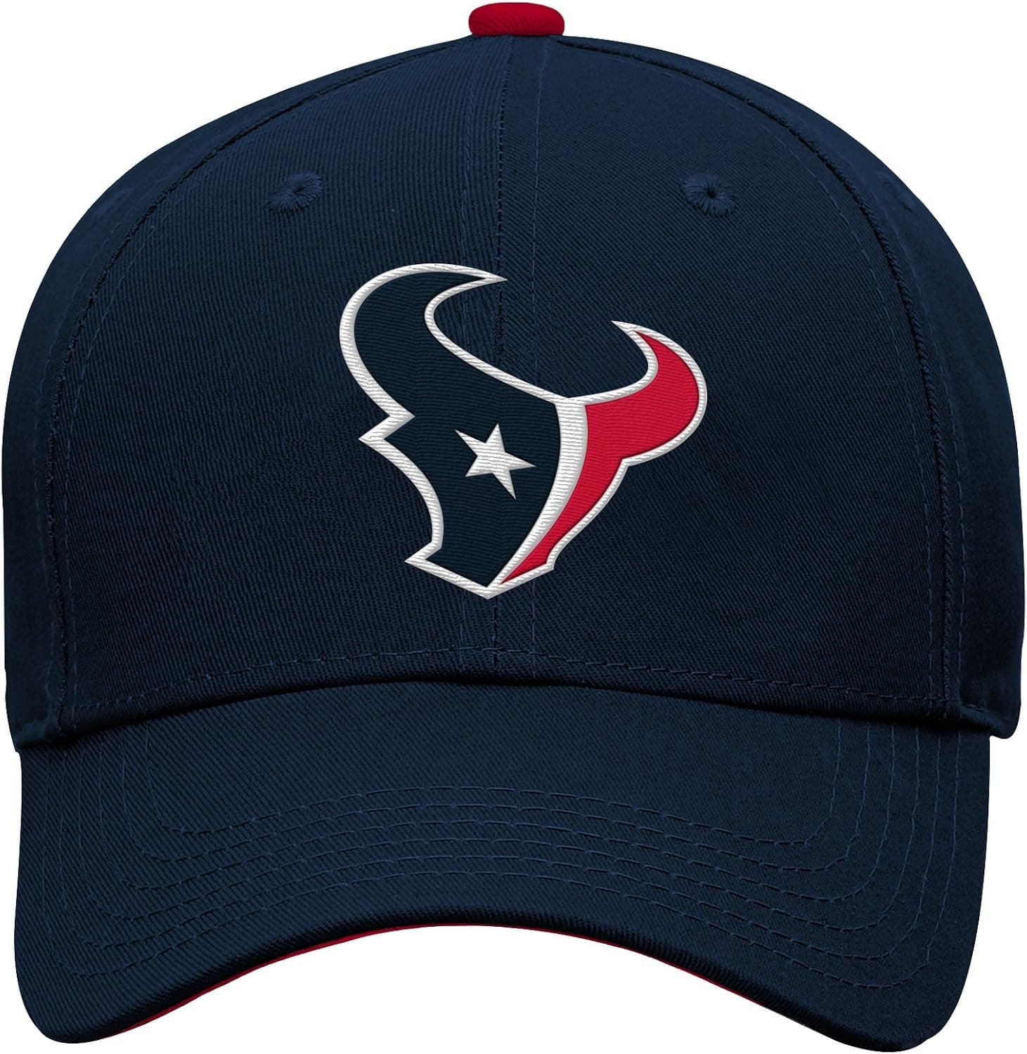 Outerstuff NFL NFL Houston Texans Youth Boys Basic Structured Adjustable Hat Deep Obsidian, Youth One Size