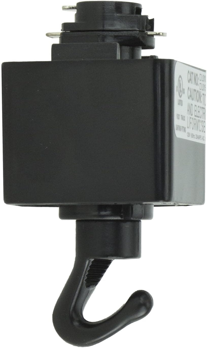 Direct-Lighting H System Track Adapter with Hook H870-BK (Black)