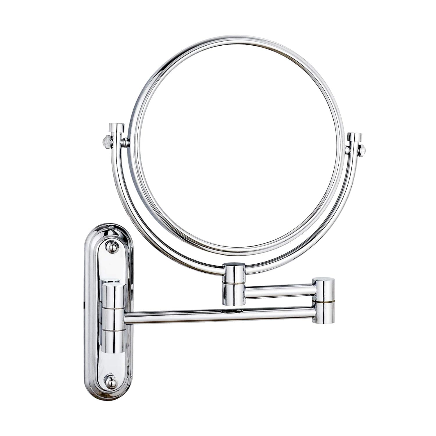 Nicesail Wall Mount Mirrors 8 Inch Double-Side 10x Magnifying for Makeup and Shaving Mirror Regular View and 10X Magnification,Chrome Finished,8x10