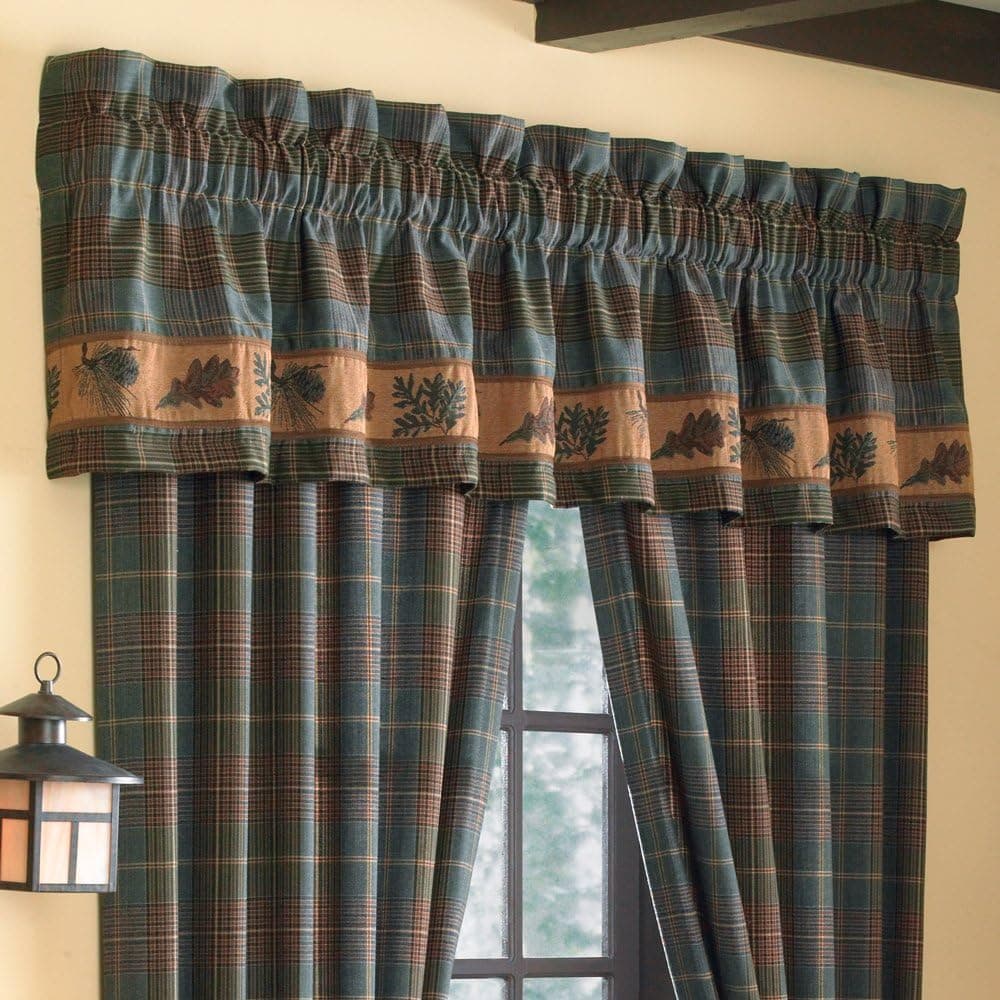 Croscill Caribou Tailored Window treatment Valance, Multicolor